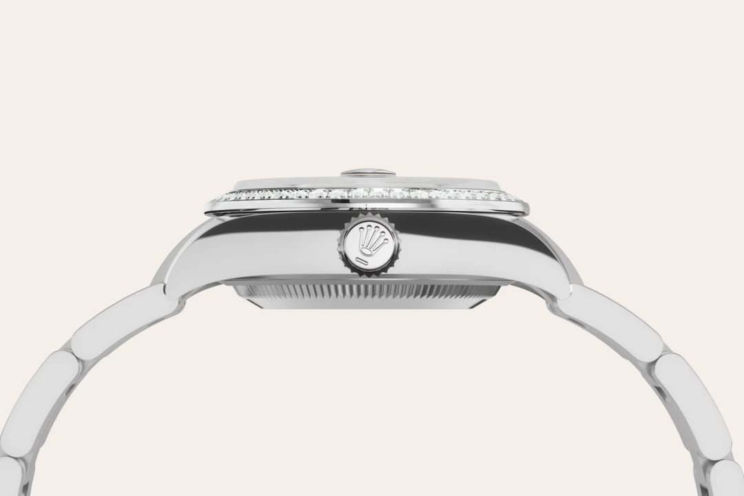 Rolex Lady-Datejust en Rolesor blanco combinación de acero Oystersteel y oro blanco, M279384RBR-0004 Vendemmia Joyero