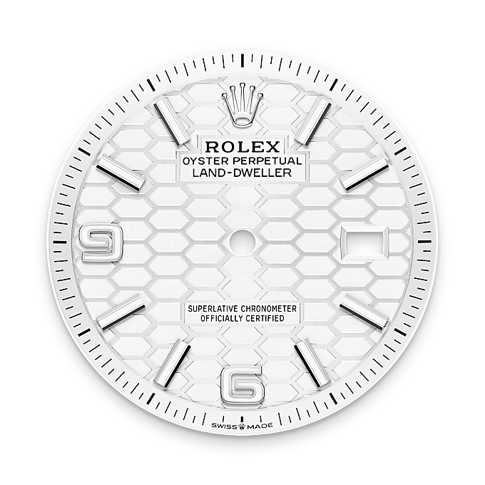 Rolex Land-Dweller in Rolesor blanco —combinación de acero Oystersteel y oro blanco, M127234-0001 Vendemmia Joyero