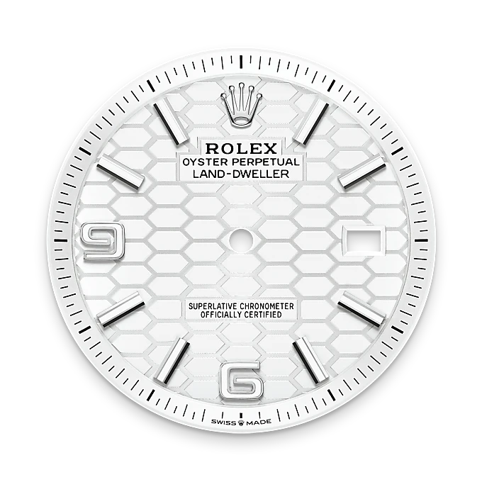 Rolex Land-Dweller en Rolesor blanco combinación de acero Oystersteel y oro blanco, M127334-0001 Vendemmia Joyero