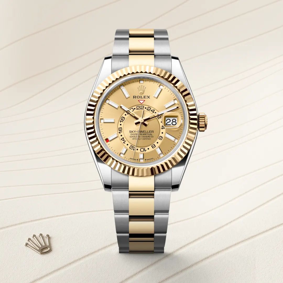 Rolex Sky-Dweller en Rolesor amarillo combinación de acero Oystersteel y oro amarillo, M336933-0001 Vendemmia Joyero