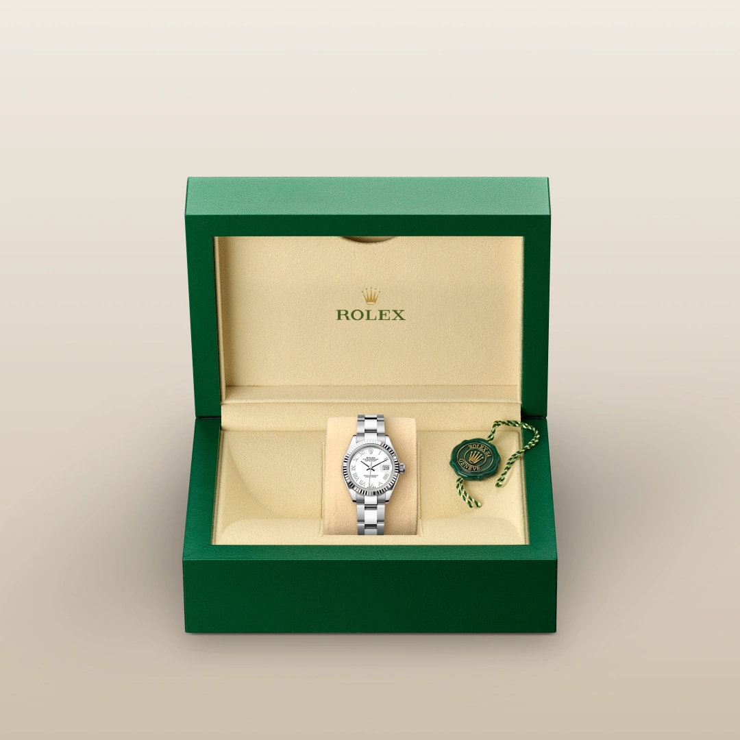 Rolex Lady-Datejust en Rolesor blanco combinación de acero Oystersteel y oro blanco, M279174-0020 Vendemmia Joyero
