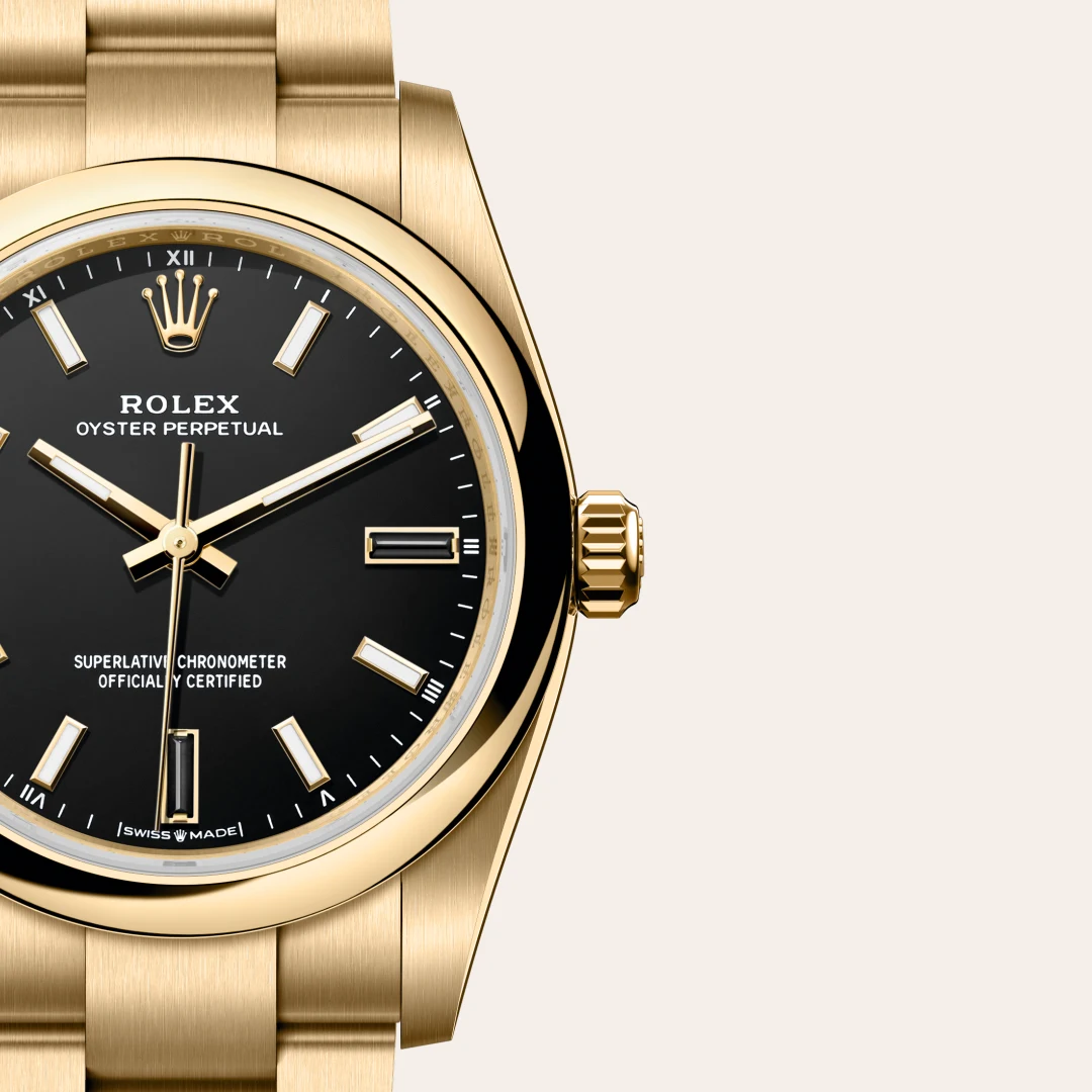Rolex Oyster Perpetual in 18 ct yellow gold, M124208-0001 Vendemmia Joyero