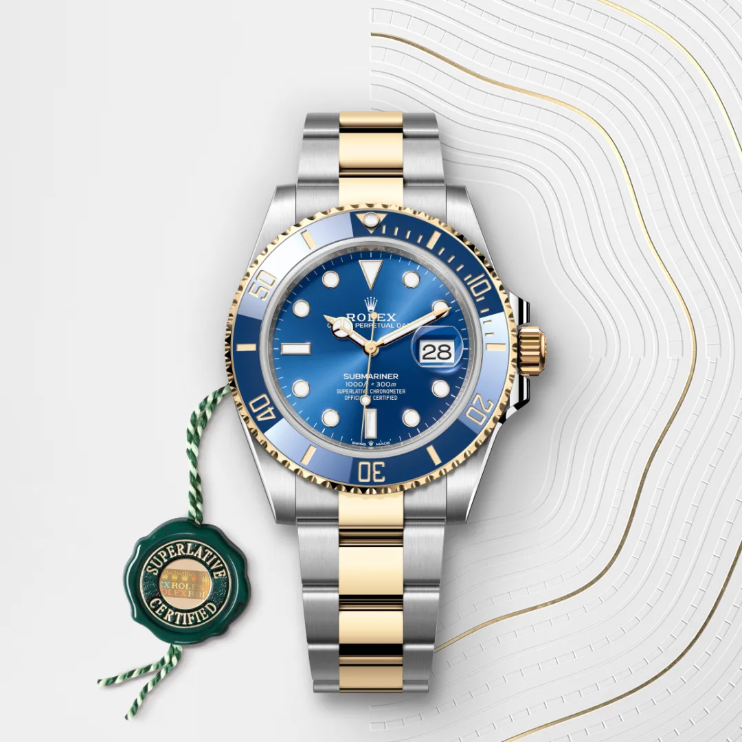 Rolex Submariner en Rolesor amarillo combinación de acero Oystersteel y oro amarillo, M126613LB-0002 Vendemmia Joyero