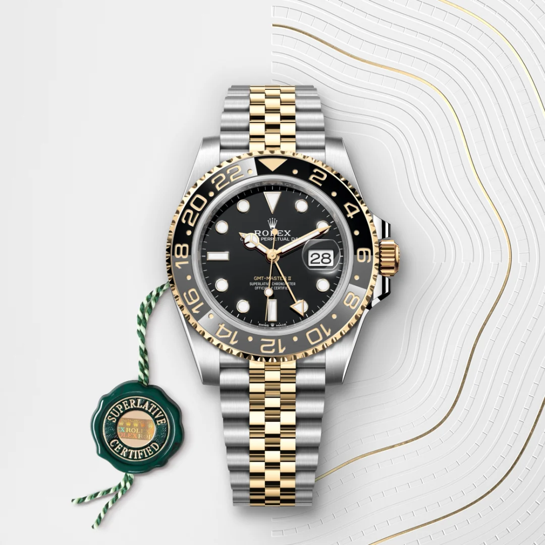 Rolex gmt-master-ii en Rolesor amarillo combinación de acero Oystersteel y oro amarillo, M126713GRNR-0001 Vendemmia Joyero