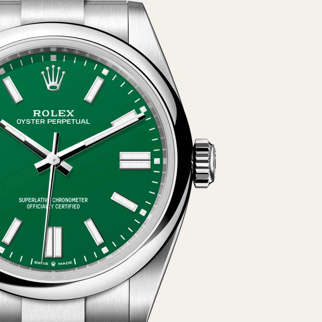 Rolex Oyster Perpetual in Oystersteel, M134300-0004 Vendemmia Joyero