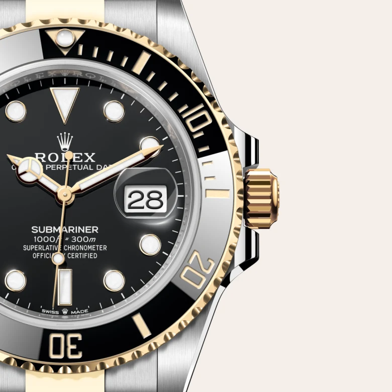 Rolex Submariner en Rolesor amarillo —combinación de acero Oystersteel y oro amarillo, M126613LN-0002 Vendemmia Joyero