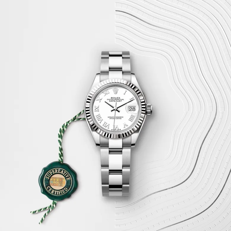 Rolex Lady-Datejust en Rolesor blanco combinación de acero Oystersteel y oro blanco, M279174-0020 Vendemmia Joyero