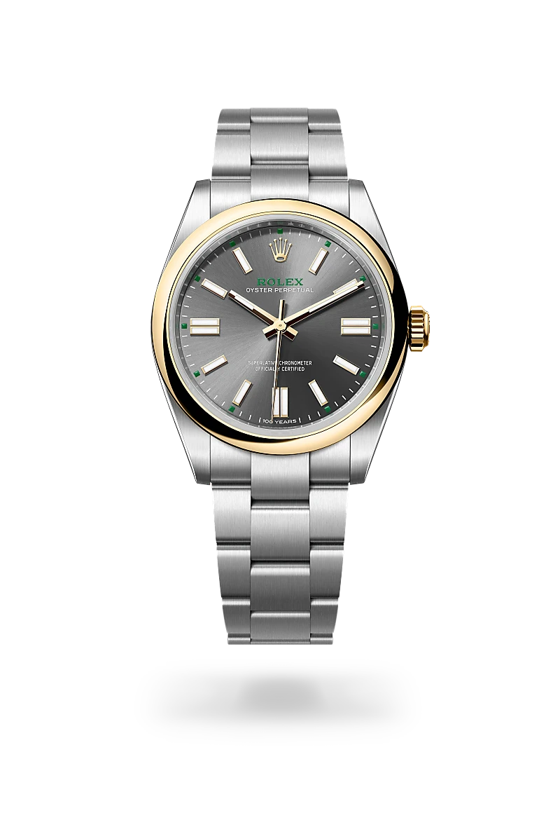 Rolex Oyster Perpetual in Yellow Rolesor - combination of Oystersteel and yellow gold, M134303-0001 - Vendemmia Joyero