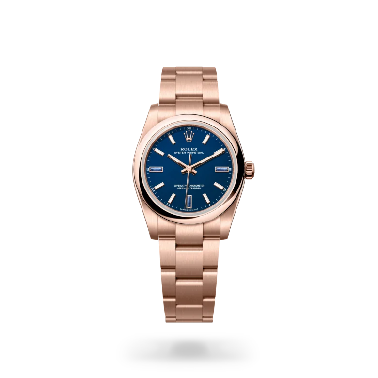 Rolex Oyster Perpetual in 18 ct Everose gold, M124205-0002 Vendemmia Joyero